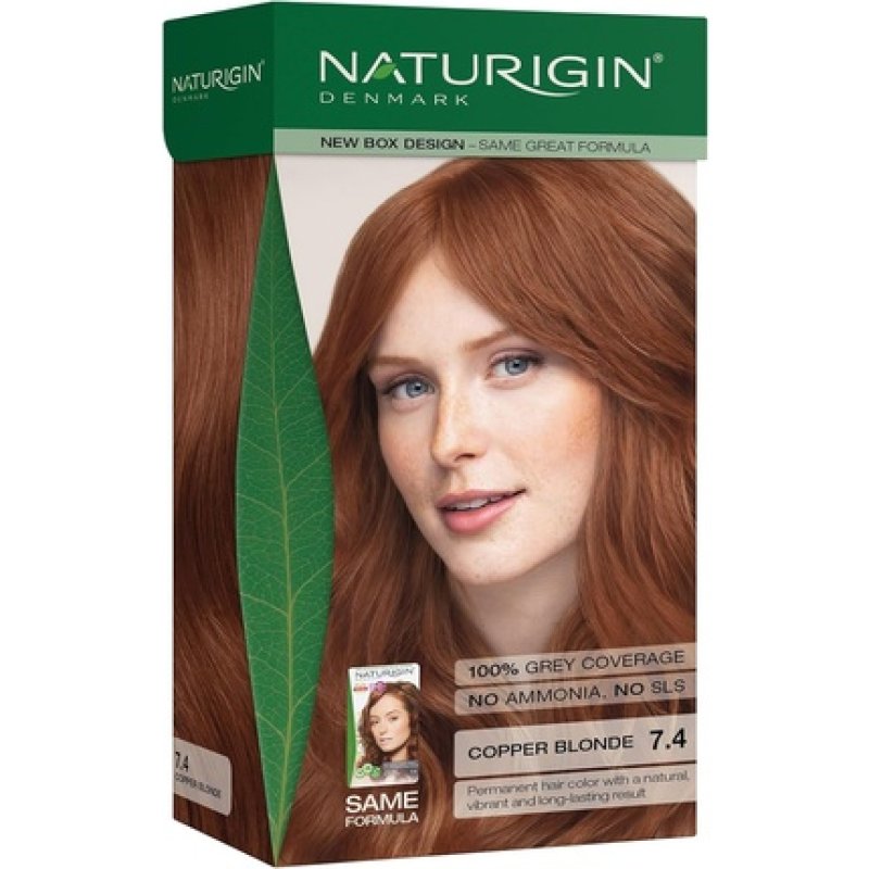 Naturigin Copper Blonde Hair Dye 74 Permanent Hair Color with Natural Ingredients