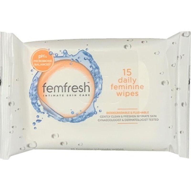 Femfresh Feminine Wipes 15 Wipes