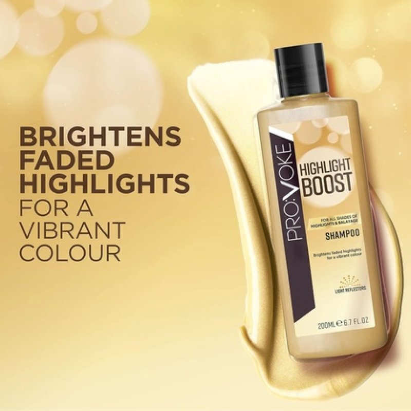 PROVOKE Highlight Boost Shampoo 200ml Enhances Shine for Colored, Highlighted, and Natural Blonde Hair