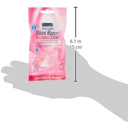 Beauty Formulas Disposable Bikini Razors Compact Mini Blade - Pack of 3