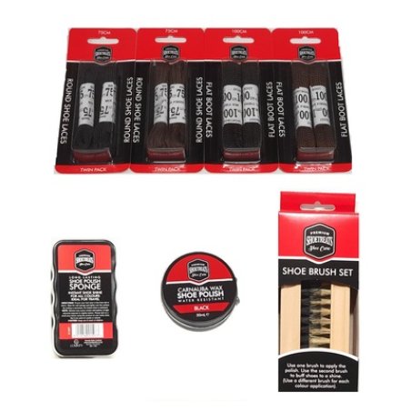 2 Shoe Brush Set Cleaning Kit Black Polish Leather Boot Polish Sponge Care Laces