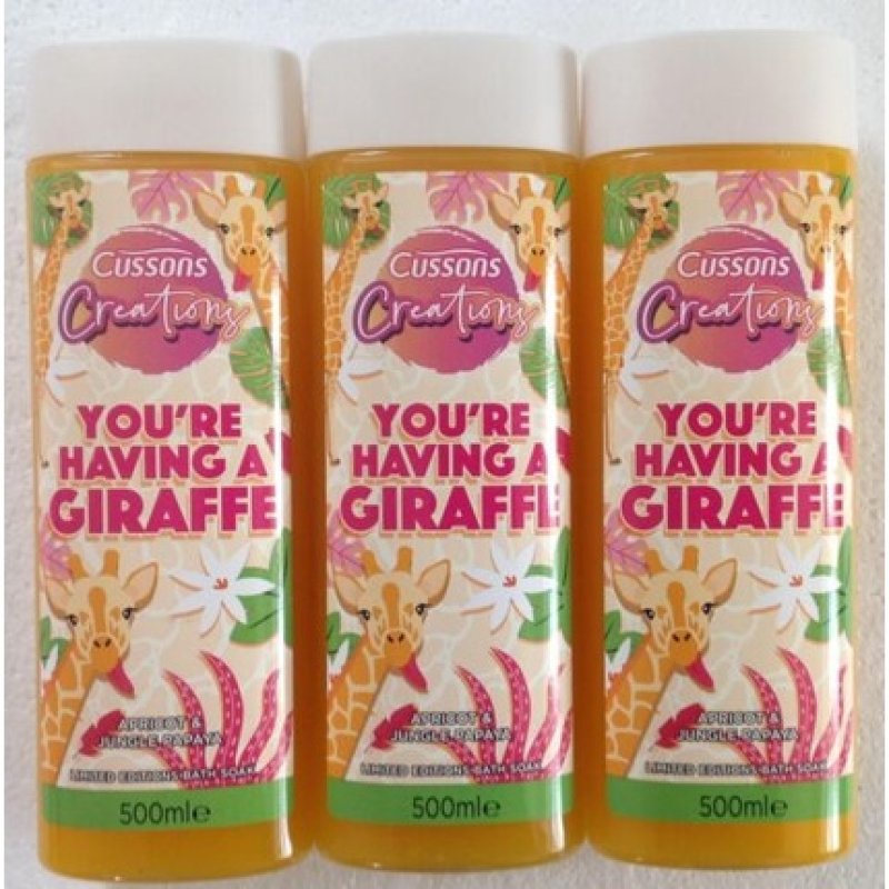 Cussons Creations Apricot & Jungle Papaya Bath Soak 500ml - Pack of 3