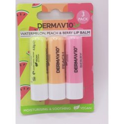 Dermav10 Lip Balm Watermelon Peach Berry