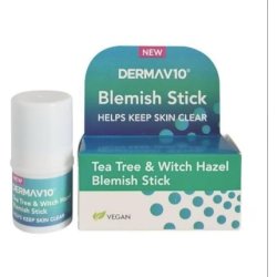 Derma V10 Blemish Stick Tea Tree and Witch Hazel for Clearer Skin Calming and Soothing Helps Target Spots and Blemishes