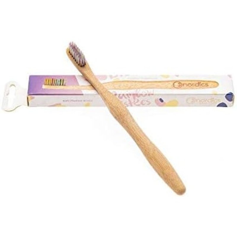 Nordics Natural Bamboo Toothbrush Rainbow