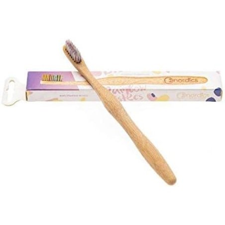 Nordics Natural Bamboo Toothbrush Rainbow
