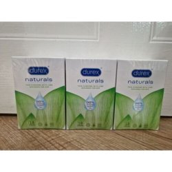 Durex Naturals Condom Designed 98% Natural Origin 18 Exp 10/25