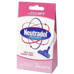 Neutradol Fresh Pink Vacuum Sac Hoover Deodorizer Sachet Freshens