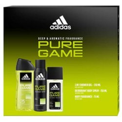 Adidas Pure Game Gift Set Deodorant 75 Ml Deospray 150 Ml Shower Gel 250 Ml