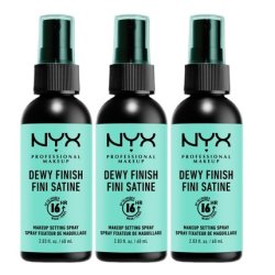 Nyx Professional Makeup Dewy Finish Setting Spray 3x60ml