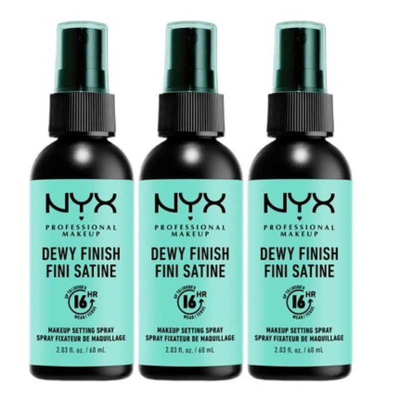 Nyx Professional Makeup Dewy Finish Setting Spray 3x60ml