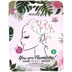Derma V10 Flamingo Print Hair Mask Pink One Size