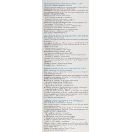 Uriage Xemose Lipid-Replenishing Anti-Irritation Cream 200ml Fragrance Free