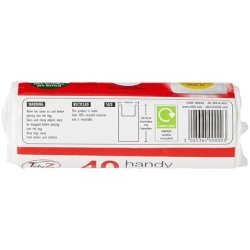 Stalwart B0046B Handy Carrier Bags White