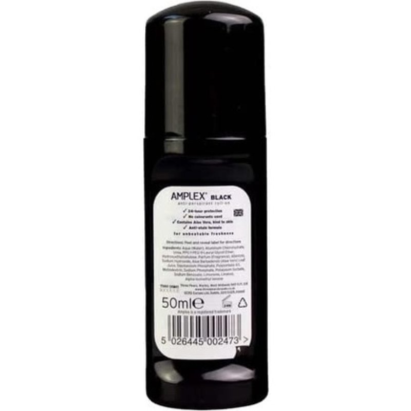 Amplex Black For Men Anti-Perspirant Deodorant Roll-On 50ml