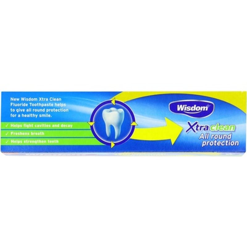 Wisdom Xtra Clean Ultimate Cavity Protection Fresh Mint Fluoride Toothpaste 100ml