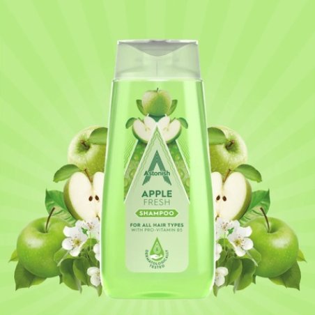 Astonish Apple Fresh Shampoo with Pro-Vitamin B5 400ml Green
