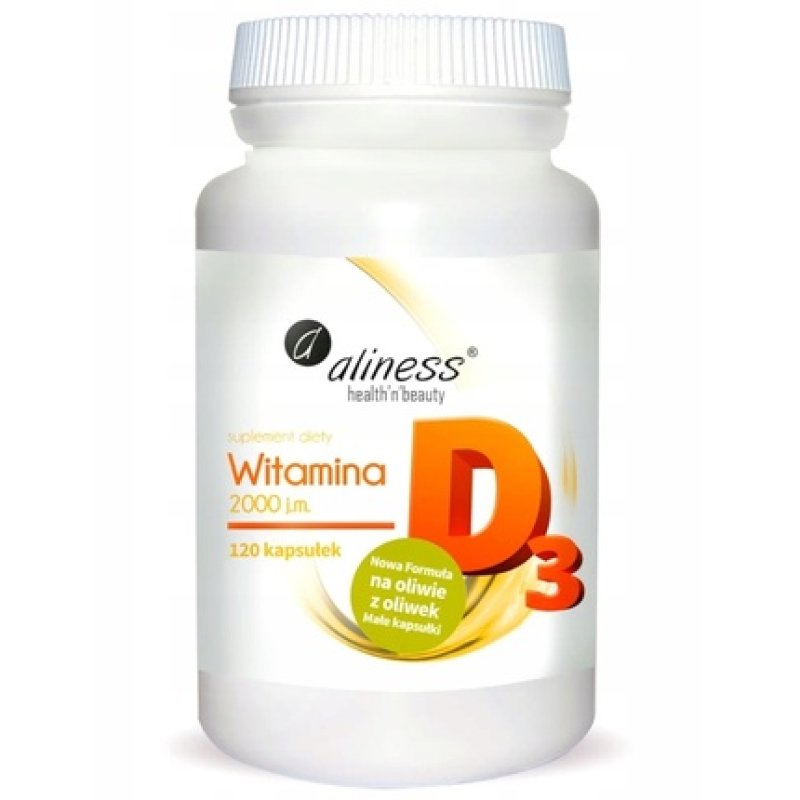 Aliness Vitamin D3 2000 Iu 120 Capsules