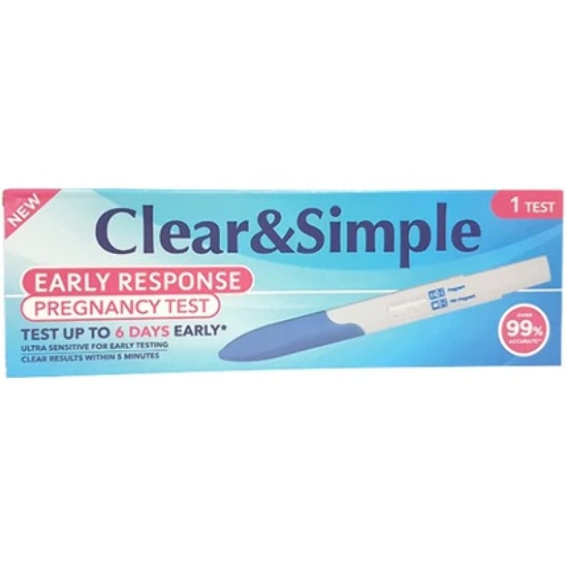 Clear And Simple 6 Day Early Ultra Sensitive Pregnancy Test Stick