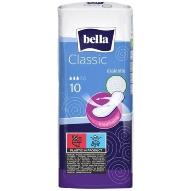 Bella Classic Air Sanitary Pads Light Absorbency 10 Count