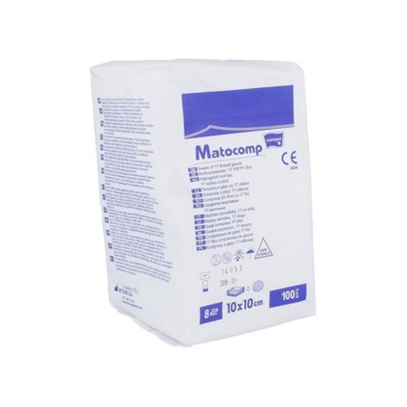 Matocomp Non-Sterile Compresses 10cm X 10cm - Pack Of 100 Pieces