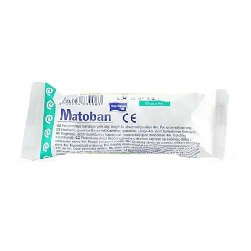 Matoban Premium Elastic Compression Bandage 10cm X 4m - Sterile And Individually Wrapped
