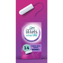 Lil-lets Super Plus Extra Sanitary Pads for Very Heavy Flow - 14 Count