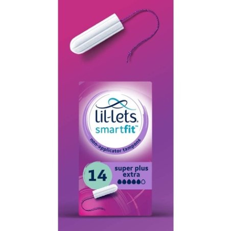 Lil-lets Super Plus Extra Sanitary Pads for Very Heavy Flow - 14 Count