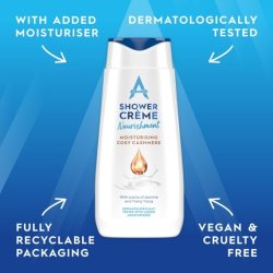 Astonish Shower Crème Cosy Cashmere Cleanses and Moisturises Jasmine and Ylang Ylang Scented 400ml