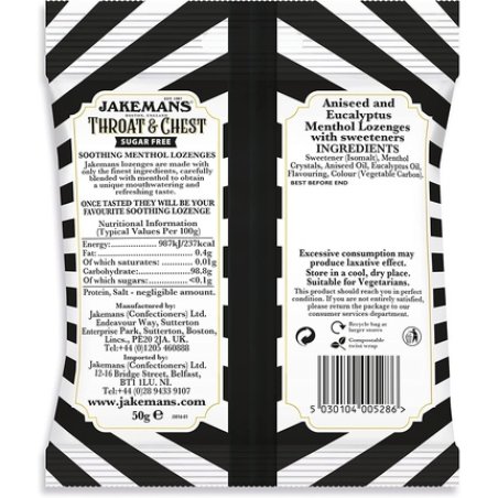 Jakemans Throat & Chest Sugar Free 50g