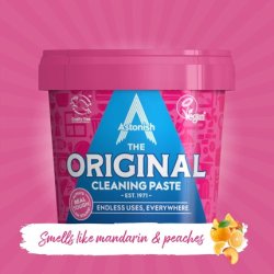 Astonish The Original Cleaning Paste Multi-Purpose No Harsh Chemicals Mandarin & Peaches Scent 500g
