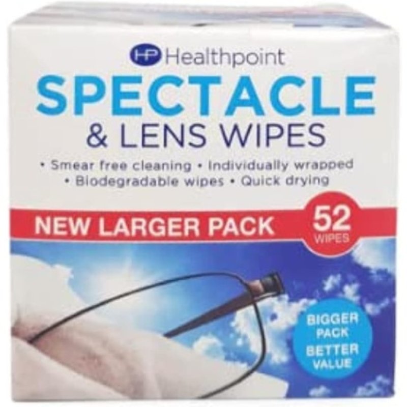 Healthpoint Spectacle & Lens Wipes