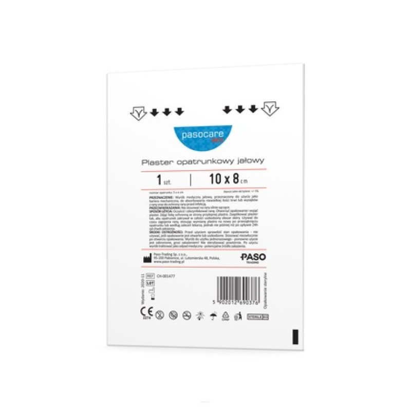 Pasocare Med Sterile Dressing Plaster 10cm X 8cm - Long Term