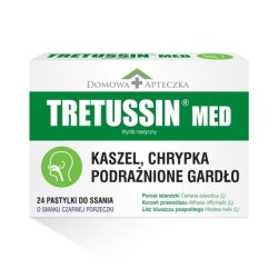 Tretussin Med Honey & Lemon Lozenges - 24 Soothing Tablets