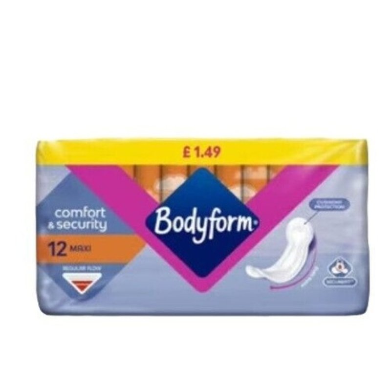 Bodyform Maxi Normal Sanitary Towels 12s - Total 120 Pads