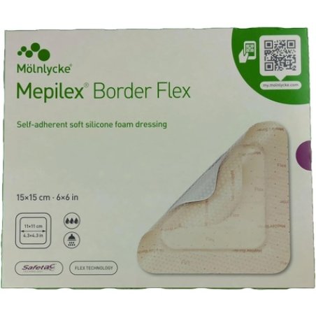 Mepilex Border Flex 15x15 cm Self-Adherent Soft Silicone Dressing - Pack of 5