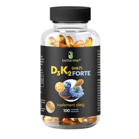 Betterme D3 K2 Mk7 Forte Dietary Supplement 100 Capsules