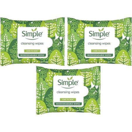 Simple Kind to Skin Biodegradable Cleansing Wipes 20 Count