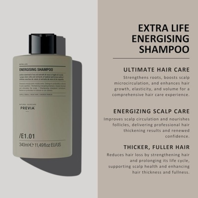 Previa Extra Life Energizing Shampoo 340ml