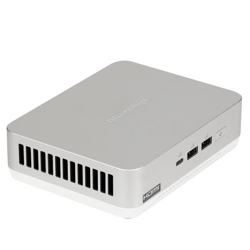 bluechip BUSINESSline M11450 Intel Core Ultra 5 125H 16 Go DDR5-SDRAM 500 Go SSD Windows 11 Pro Mini PC Argent, Blanc