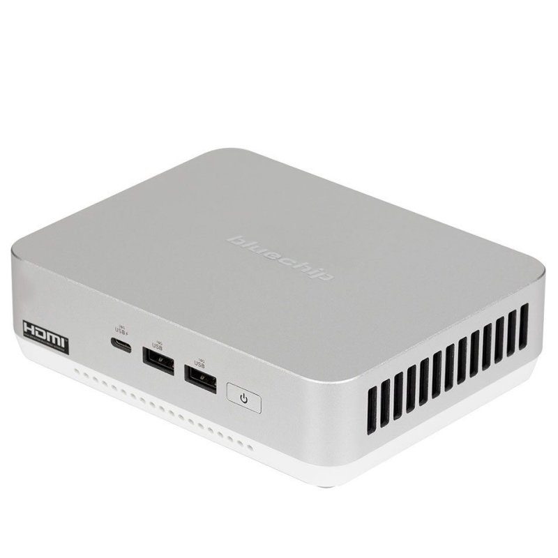 bluechip BUSINESSline M11450 Intel Core Ultra 5 125H 16 Go DDR5-SDRAM 500 Go SSD Windows 11 Pro Mini PC Argent, Blanc