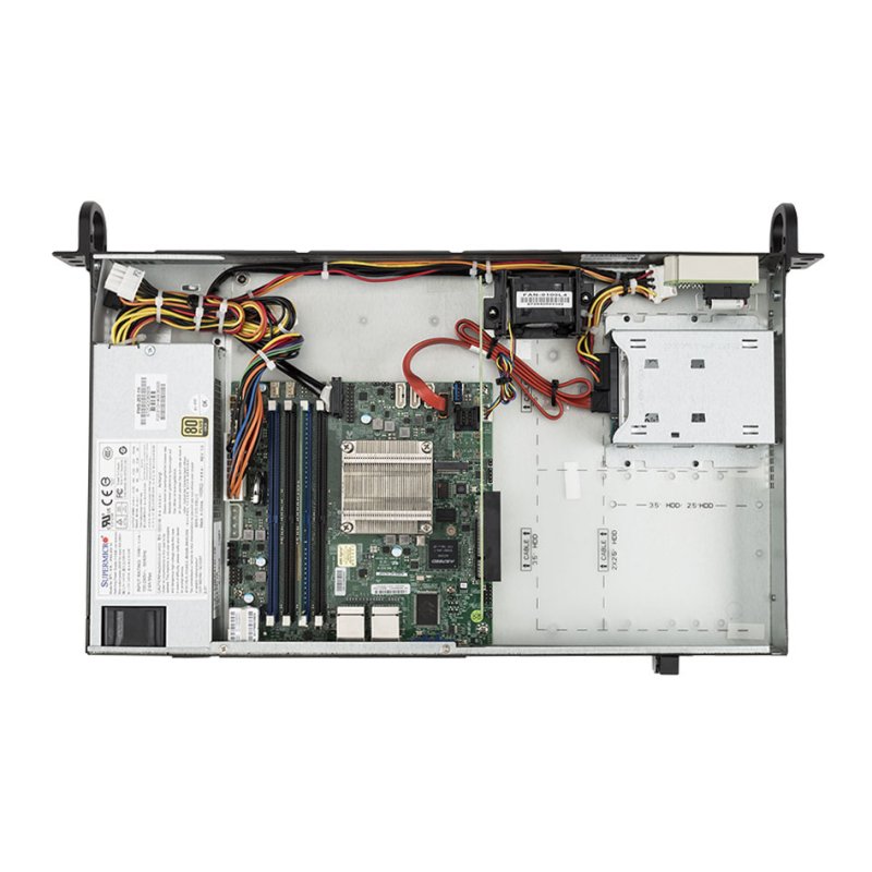 bluechip SERVERline R11201s serveur 480 Go Rack (1 U) Intel Atom C3558 2,2 GHz 16 Go DDR4-SDRAM 200 W