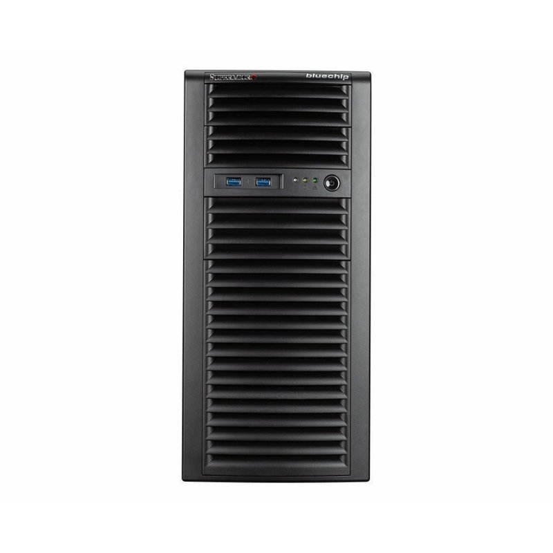 Server bluechip SERVERline T30332s Silent/Quiet-Server. Tower Xeon E-2414 32GB 2x480GB SSD. 2 x Gigabit Ethernet