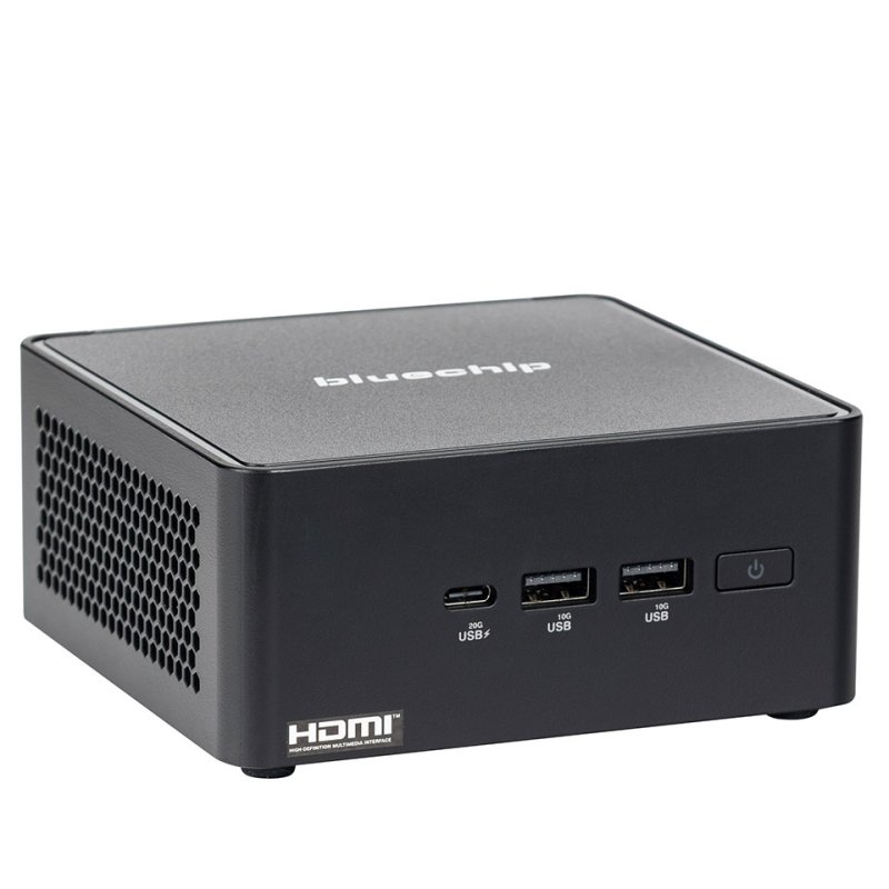 bluechip BUSINESSline M1435 Intel Core 3 100U 8 Go DDR5-SDRAM 500 Go SSD Windows 11 Pro Mini PC Noir