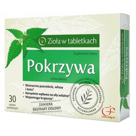 Nettle Herbal Supplement for Beautiful Skin, Hair, Nails, and Circulation - 30 Tablets