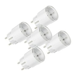 Set of 5 Shelly Plug S MTR Gen3 12A smart outlets (white)