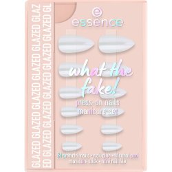Essence what the fake! PRESS ON NAIL Ongles des mains Blanc Monochromatique 12 pièce(s) Boîte