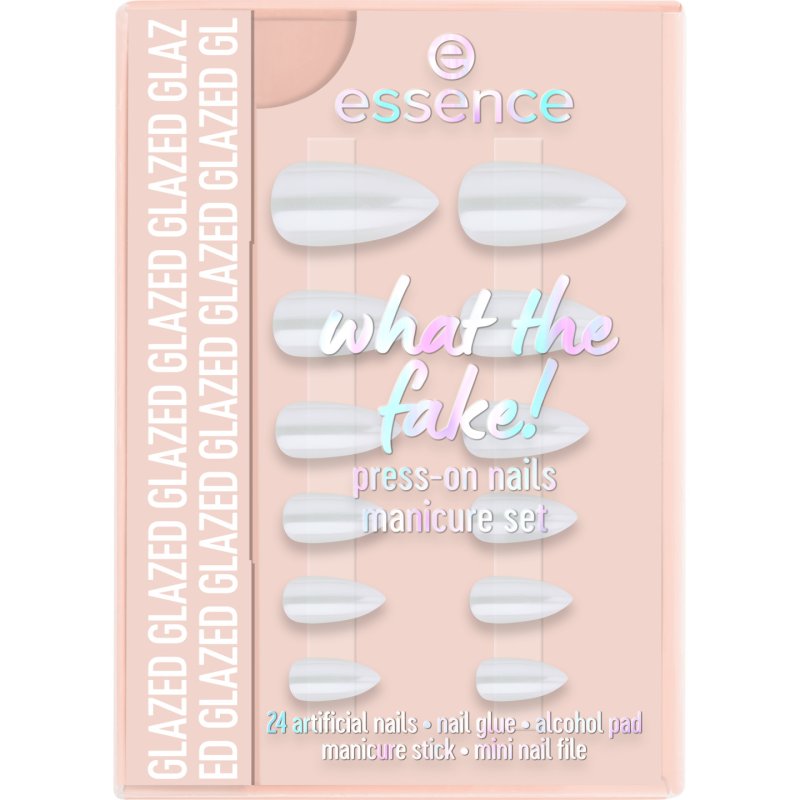 Essence what the fake! PRESS ON NAIL Finger nails White Monochromatic 12 pc(s) Box