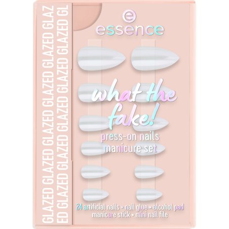 Essence what the fake! PRESS ON NAIL Finger nails White Monochromatic 12 pc(s) Box
