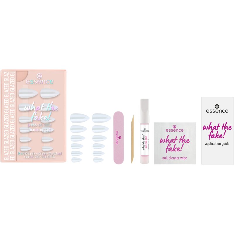 Essence What The Fake Press-On Nails Manicure Set No. 01 White